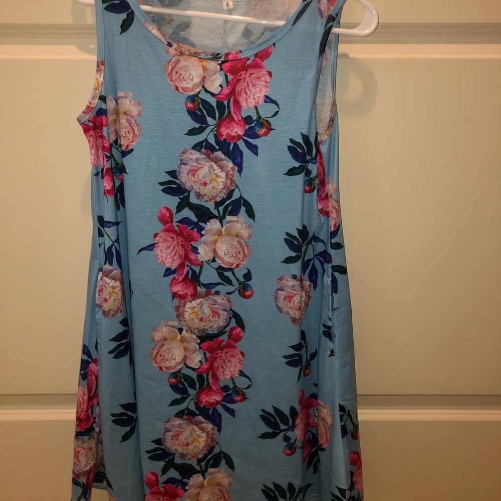 floral t-shirt dress